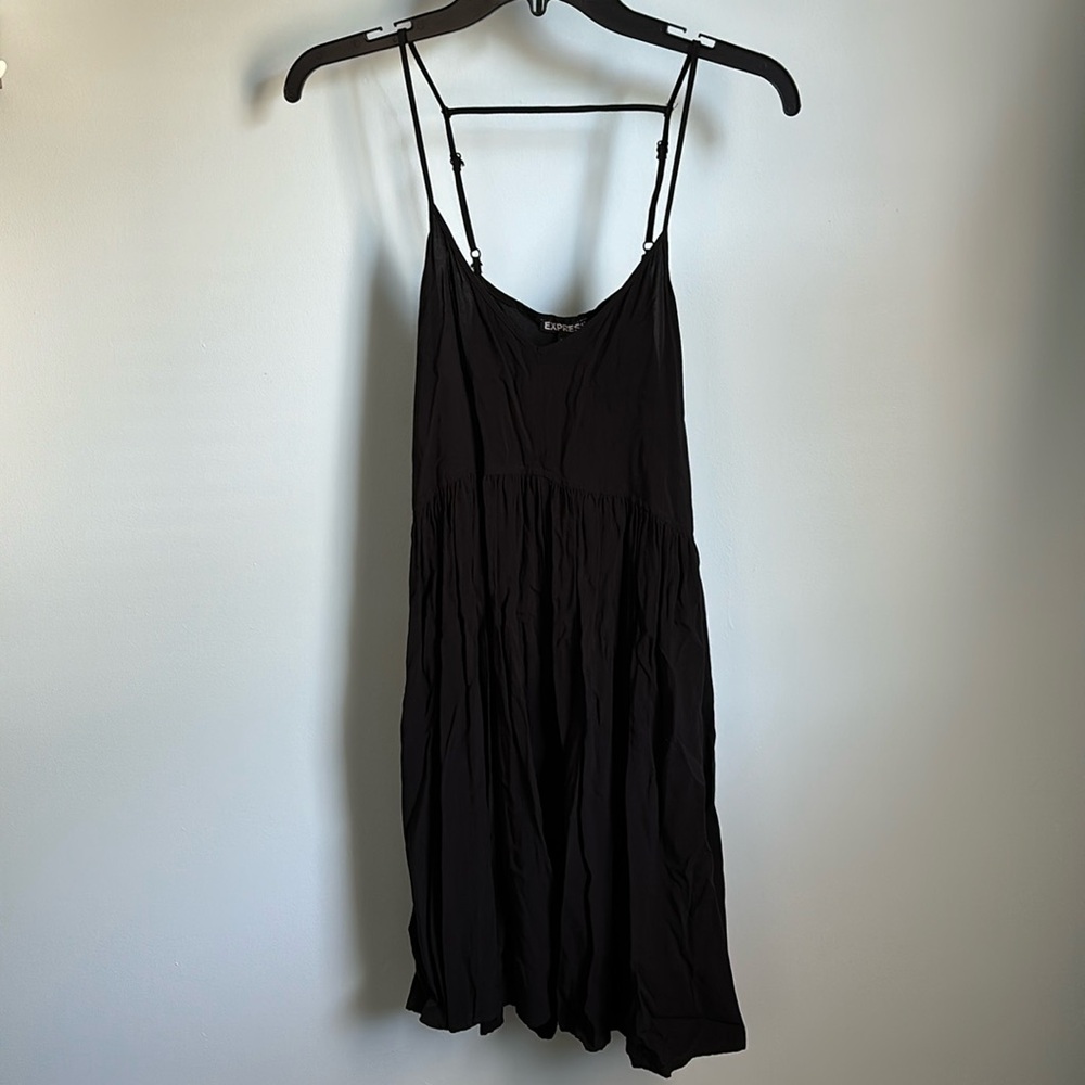 Express Spaghetti Strap Black Dress
